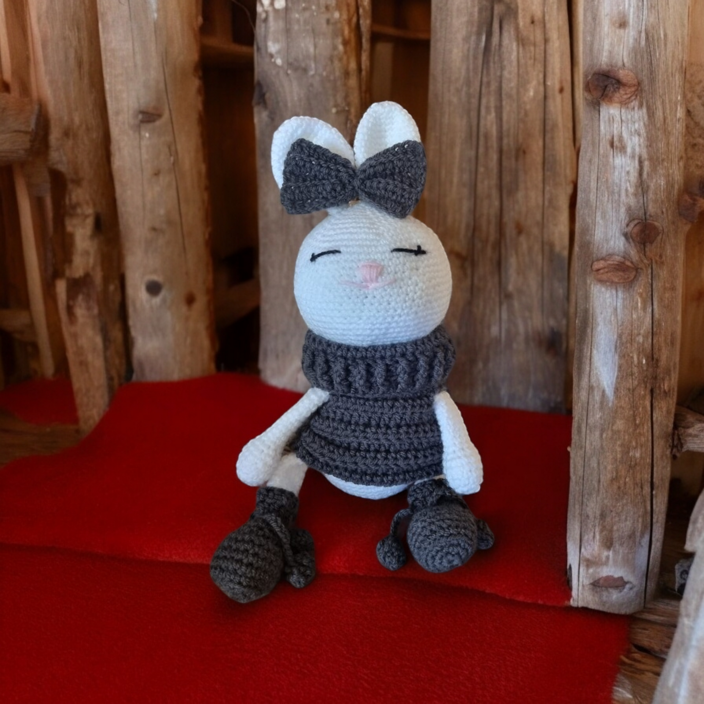 Peluche lapine au crochet